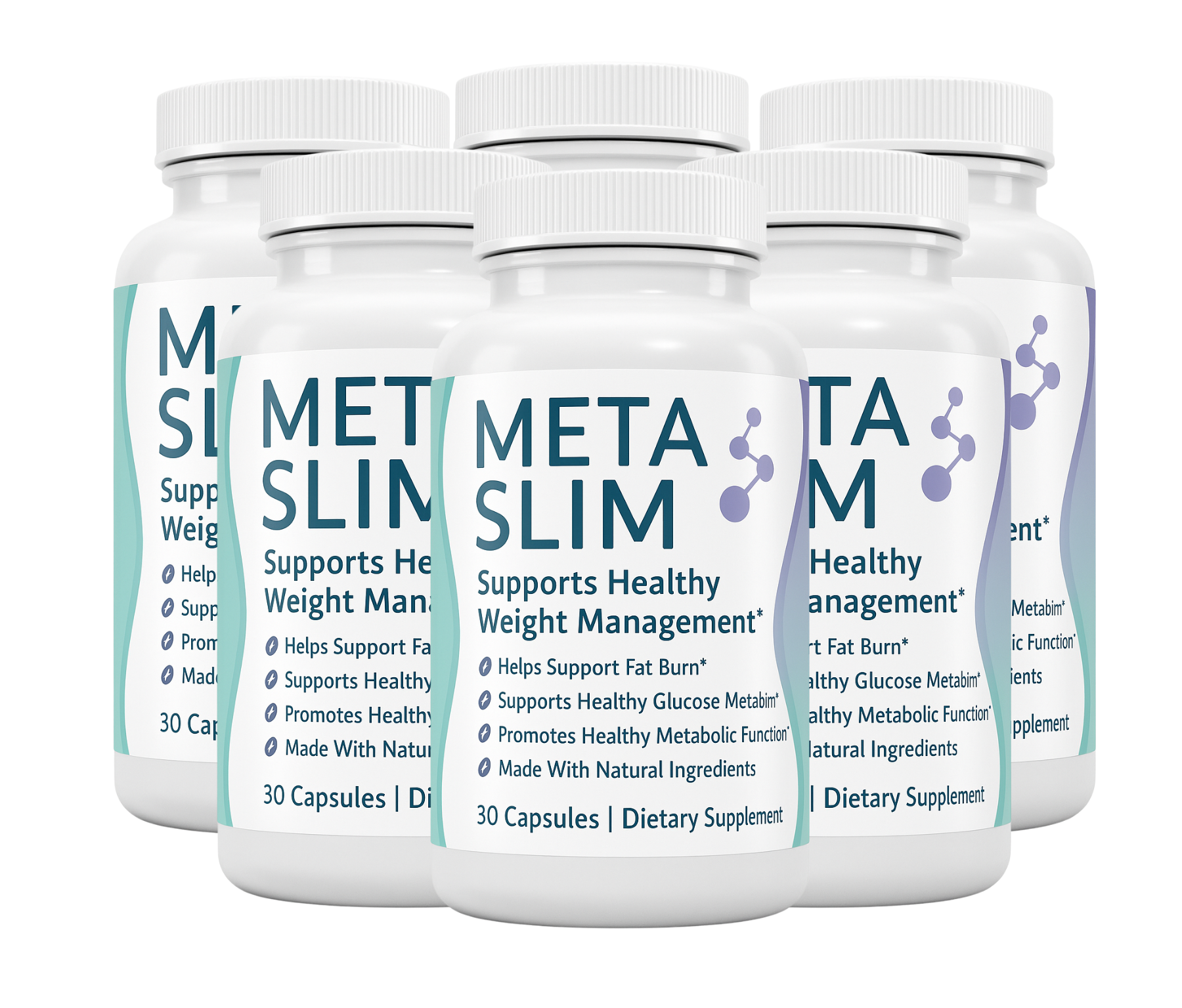 Seis potes do produto MetaSlim